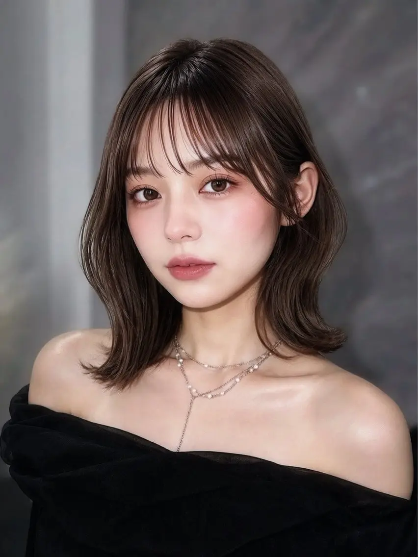 ミディアム カラー ヘアカラー トリートメント 💎あおい💎大宮 🦋ワンカラー🦋のヘアスタイル