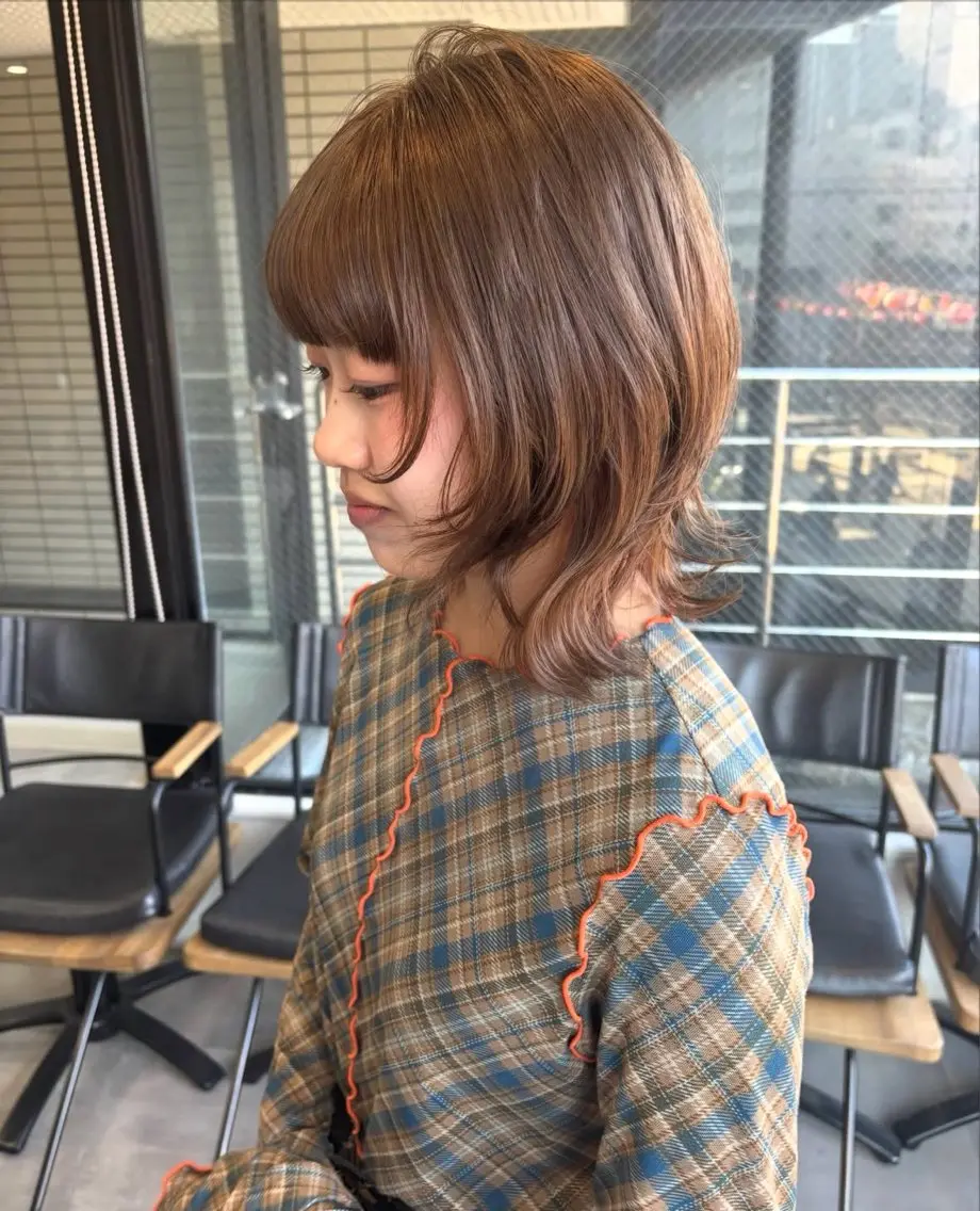 カット+ブリーチ無しWカラー12000円の写真