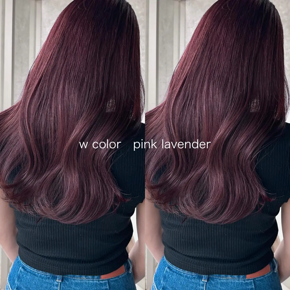 ロング カラー ブリーチ ダブルカラー ラベンダーカラー ブリーチなしカラー ピンクカラー カット ヘアカラー レイヤー/高橋 みく /池下/千種のヘアスタイル