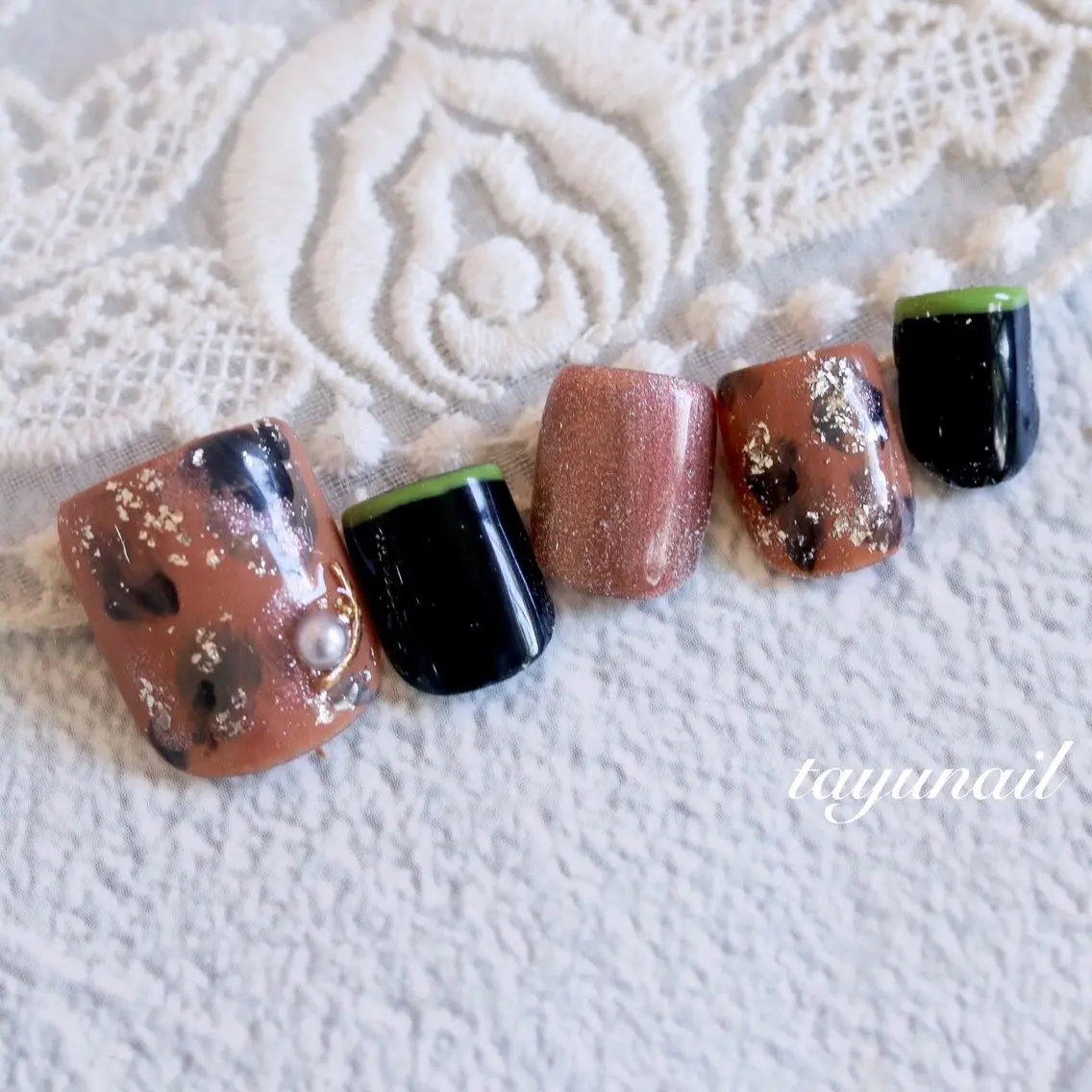 ネイル フットネイル ジェルネイル パラジェル フットネイル ネイルサロン 【たゆnail】のネイルデザイン
