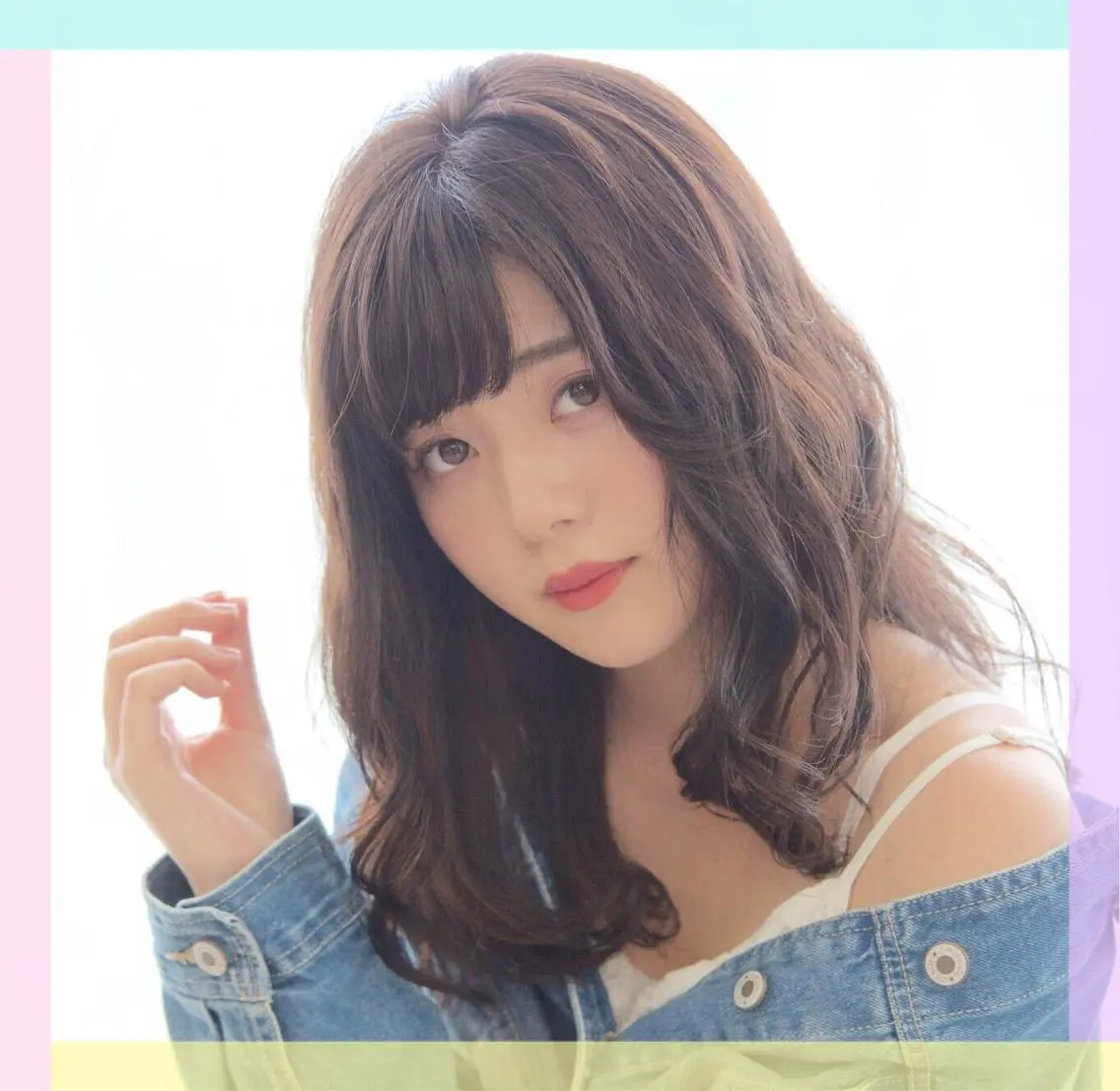 ロング カラー パーマ グレージュ yoshi ☆のヘアスタイル