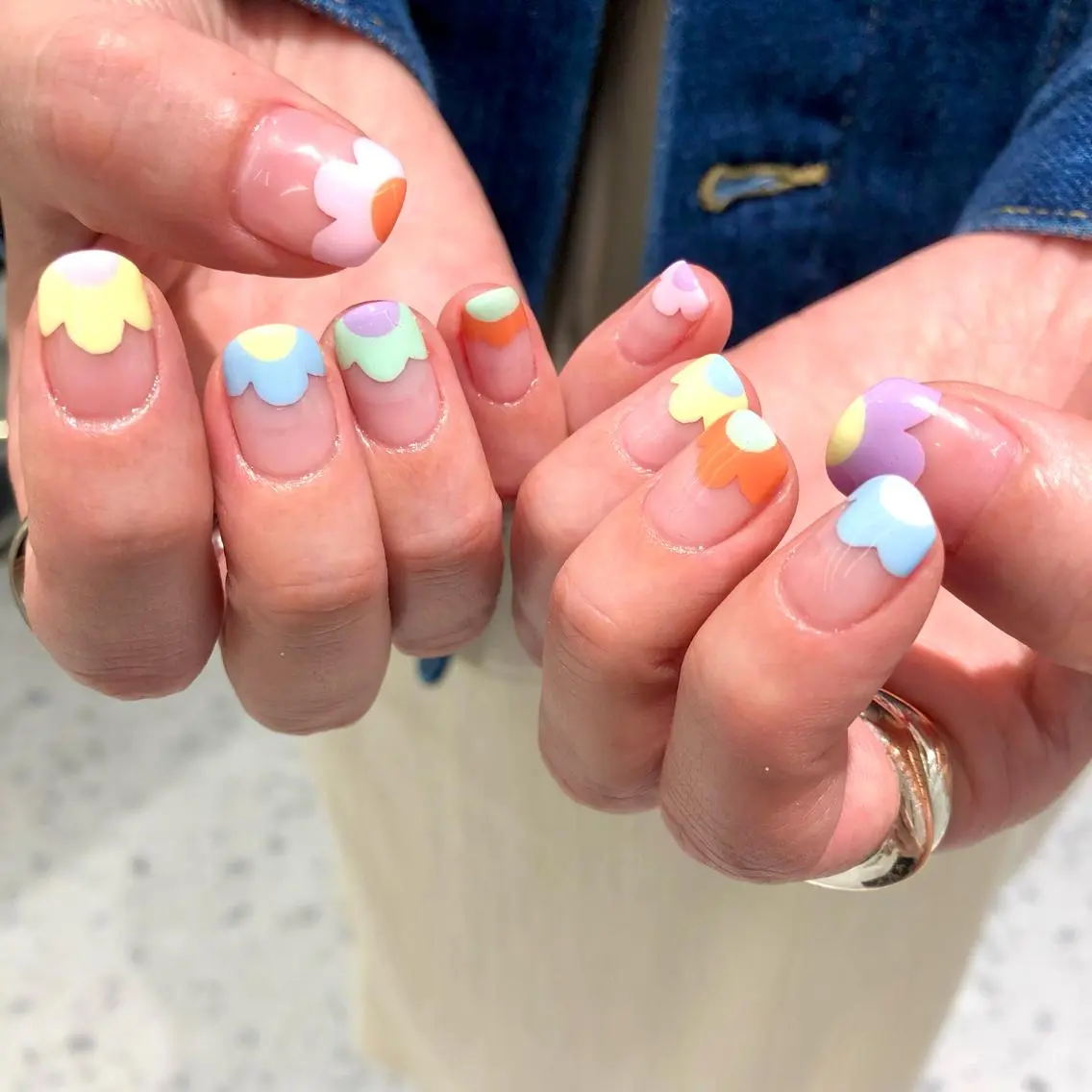 ネイル 韓国ネイル ハンドネイル 🧁🥕 asukaのネイルデザイン