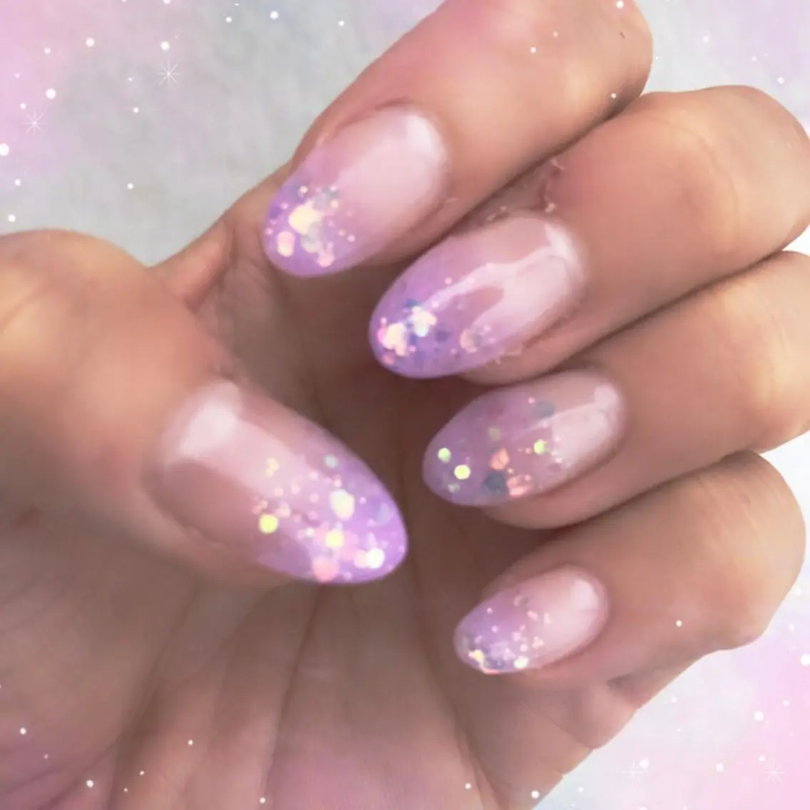 ネイル 長さ出し キラキラネイル Era nailのネイルデザイン