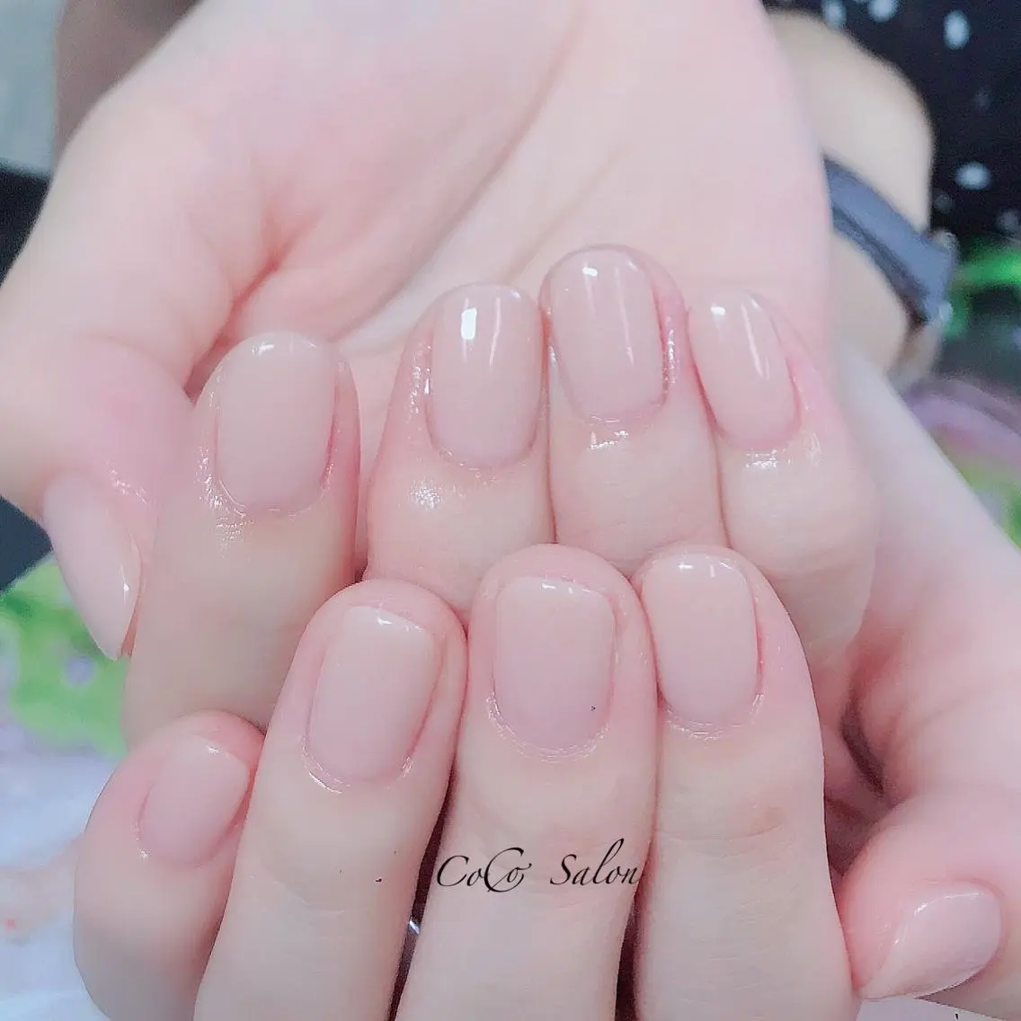 ネイル オフィスネイル ワンカラーネイル ピンク シンプルネイル CoCoSalon ネイル/まつ毛予約のネイルデザイン