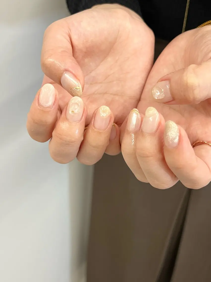 ネイル ジェルネイル マグネットネイル ニュアンスネイル パラジェル シンプルネイル ハンドネイル ハンドケア Bana_ Nailのネイルデザイン