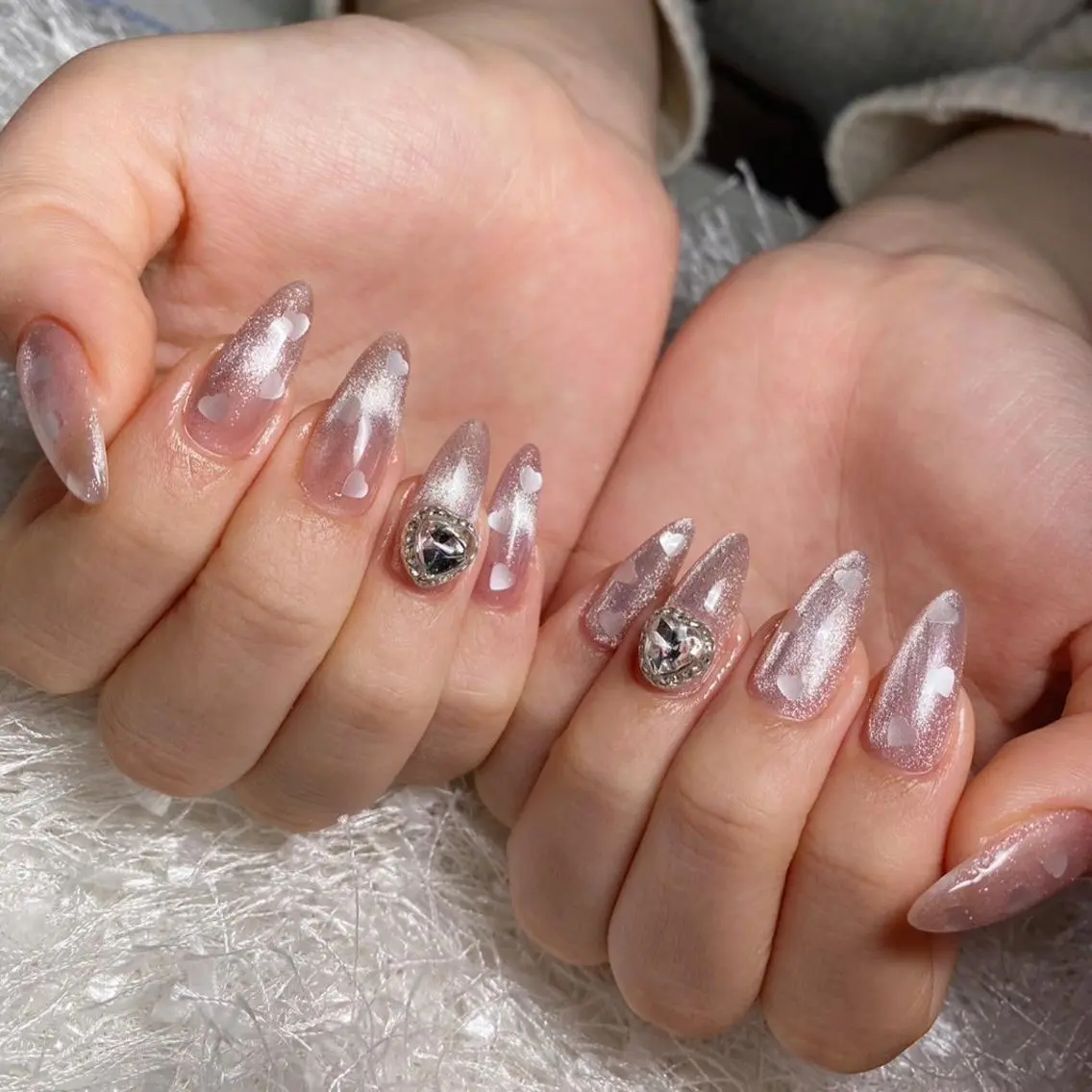 ネイル 長さ出し フレンチネイル ジェルネイル グラデーション 韓国ネイル ハンドネイル Nail&eye Belire 新宿のネイルデザイン