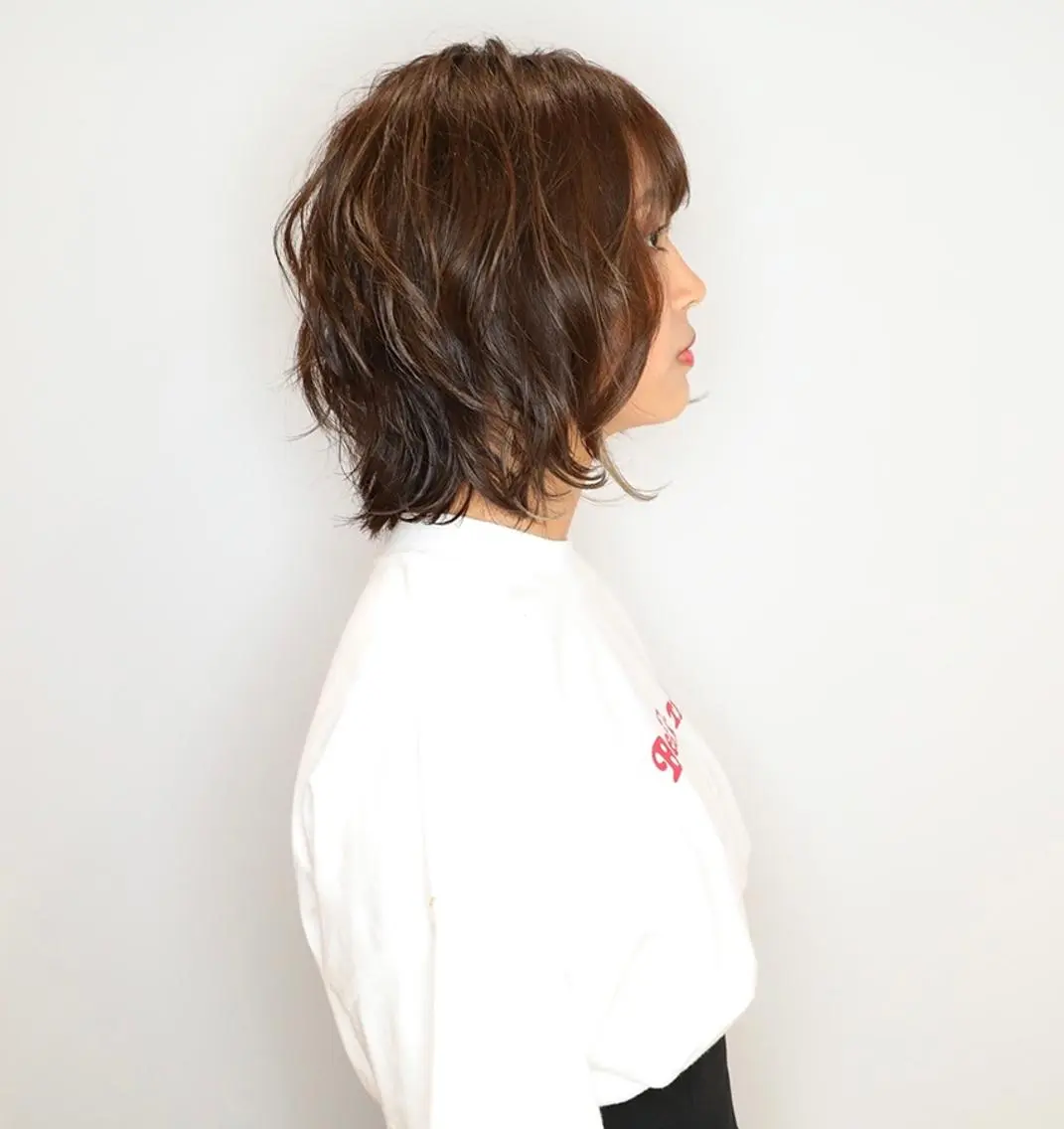 ショート パーマ ヘアアレンジ カット 髪質改善✨透明感カラ ー🌈シエルブルーのヘアスタイル