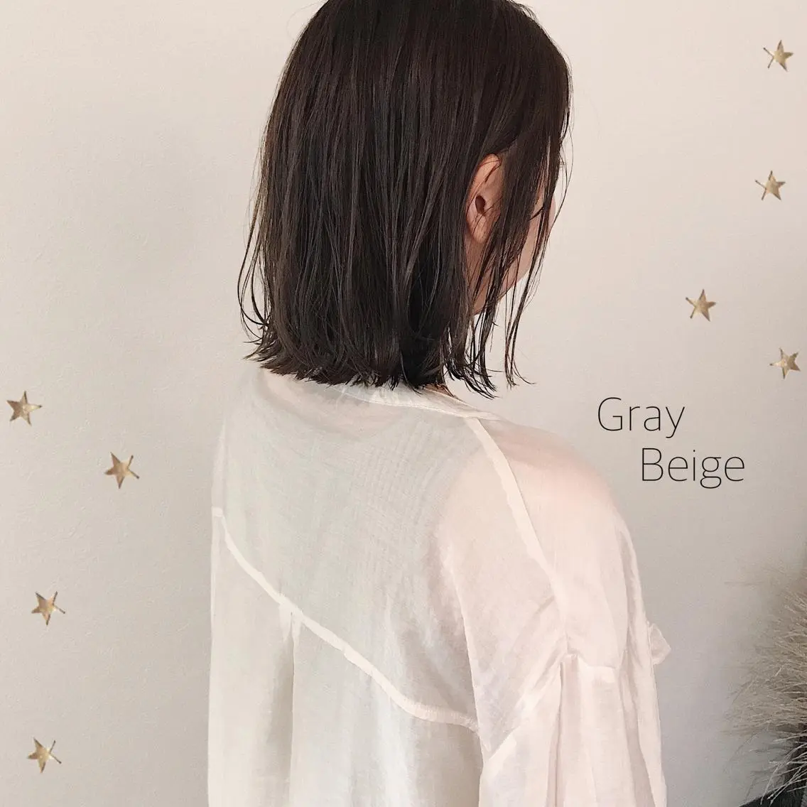 ミディアム カラー カット ヘアカラー 市川 千夏のヘアスタイル