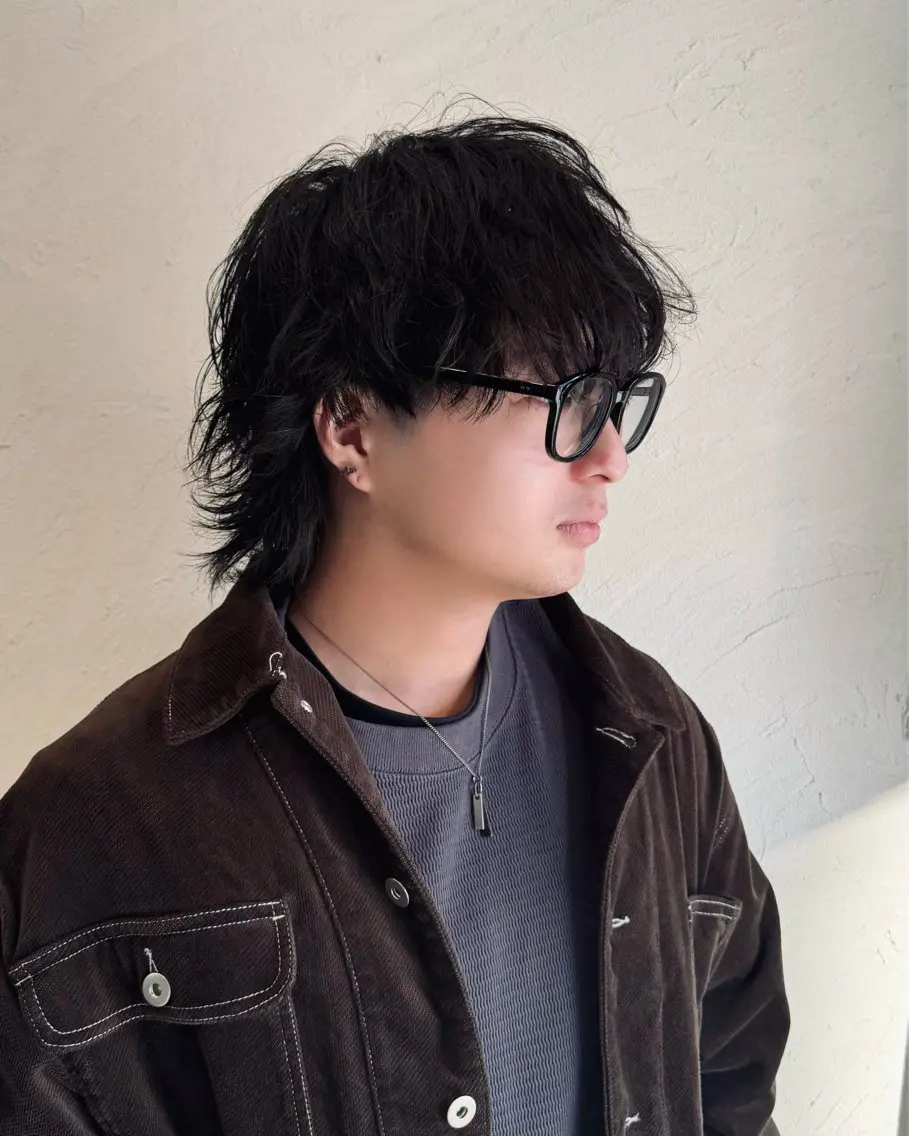ショート パーマ メンズ メンズパーマ メンズウルフカット ウルフカット ニュアンスパーマ メンズ指名多数!! 田島史也のヘアスタイル