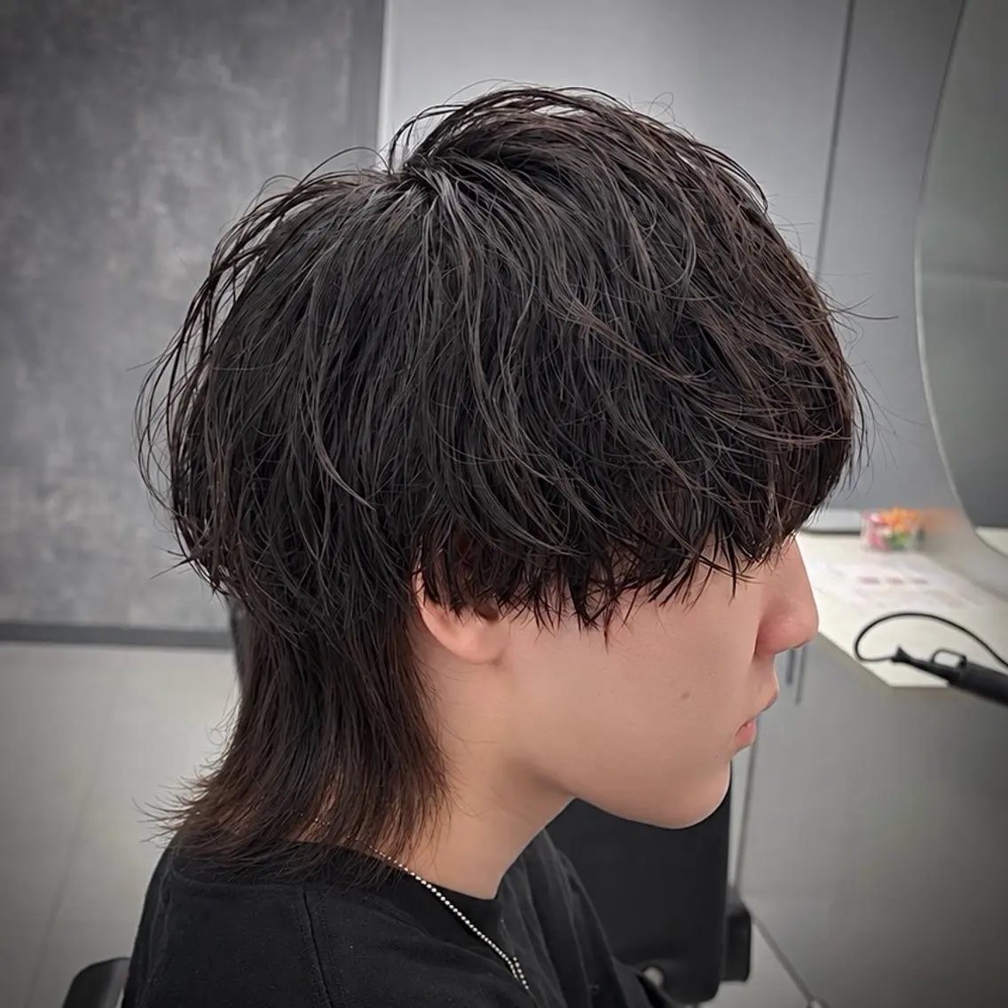 ミディアム パーマ メンズ カット パーマ トリートメント メンズ♱ハイトーン♱ ウルフʜᴀʀᴜᴋᴀのヘアスタイル