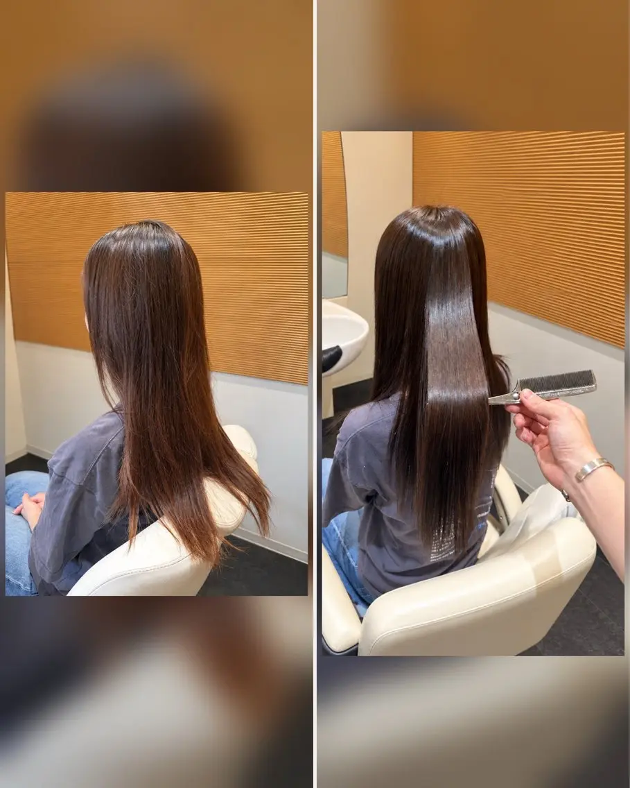 ロング 髪質改善 縮毛矯正 トリートメント カット ヘアカラー 縮毛矯正 トリートメント 美髪縮毛矯正専門 ✨be:up✨のヘアスタイル