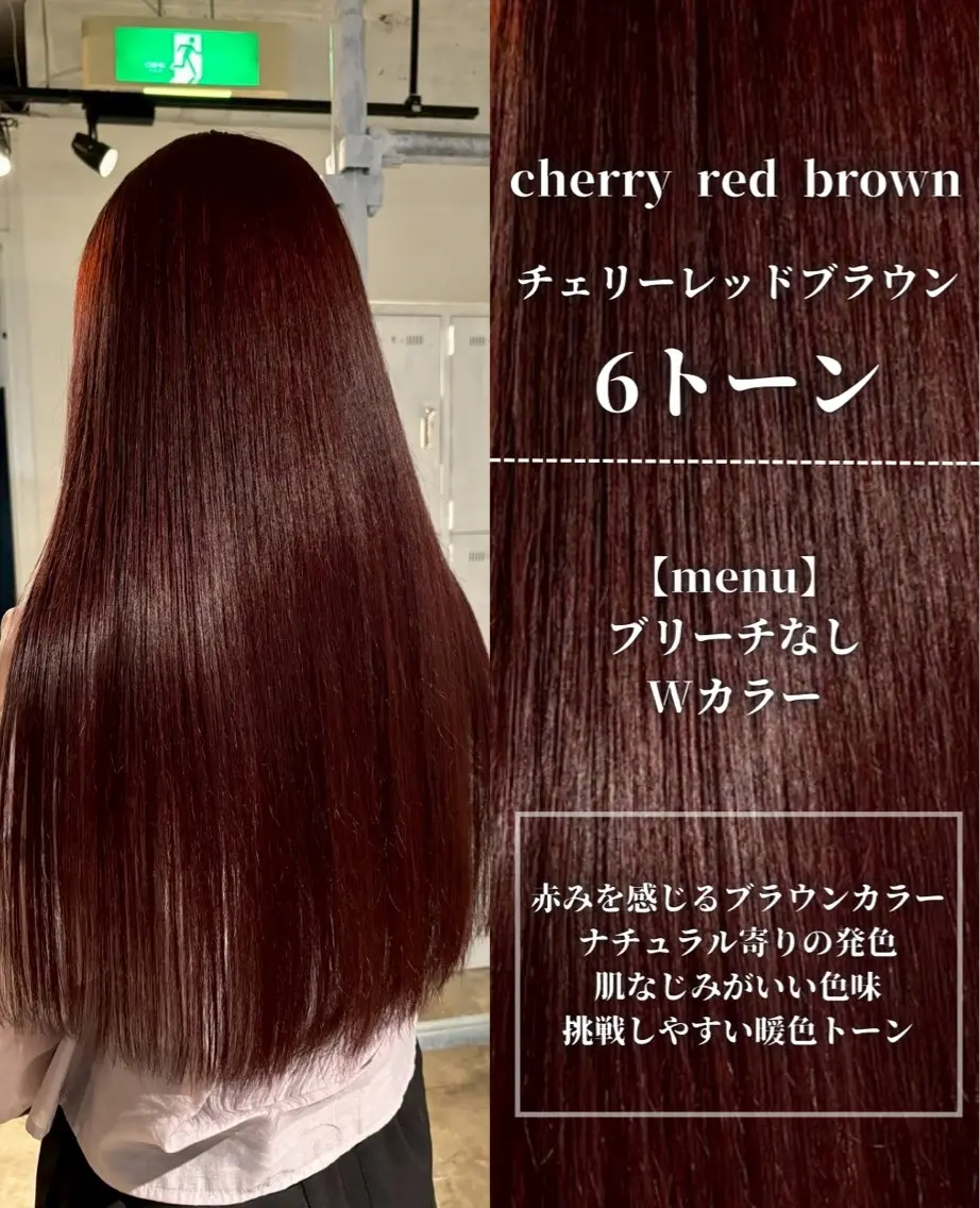 ロング カラー レッドカラー ナチュラルカラー/ ハイトーン AMIのヘアスタイル