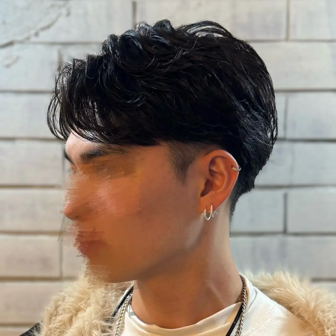 パーマ メンズ センターパート フェザーパーマ メンズパーマ カット パーマ 楓🍁毛流れ パーマ/無造作パーマのヘアスタイル