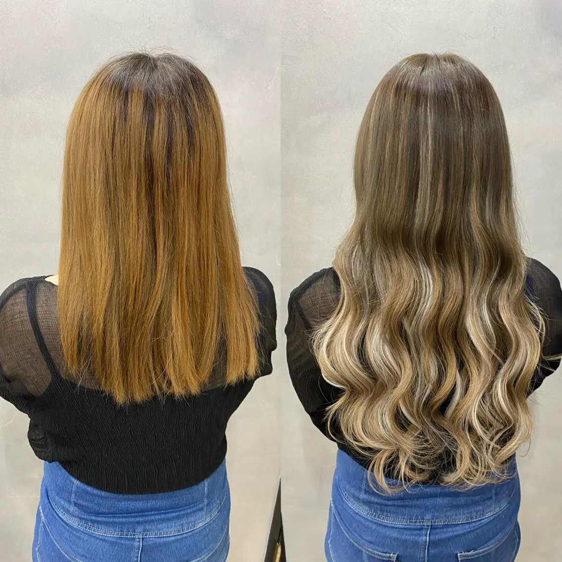 ロング カラー ヘアアレンジ シールエクステ バレイヤージュ ブリーチ ダブルカラー グラデーションカラー ar+ ❤︎ maiのヘアスタイル
