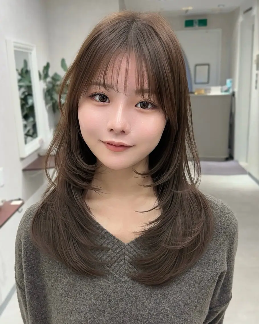 セミロング カラー ヘアアレンジ カット ヘアカラー ⭐️銀座/ショート/ 艶カラー/りょうがのヘアスタイル
