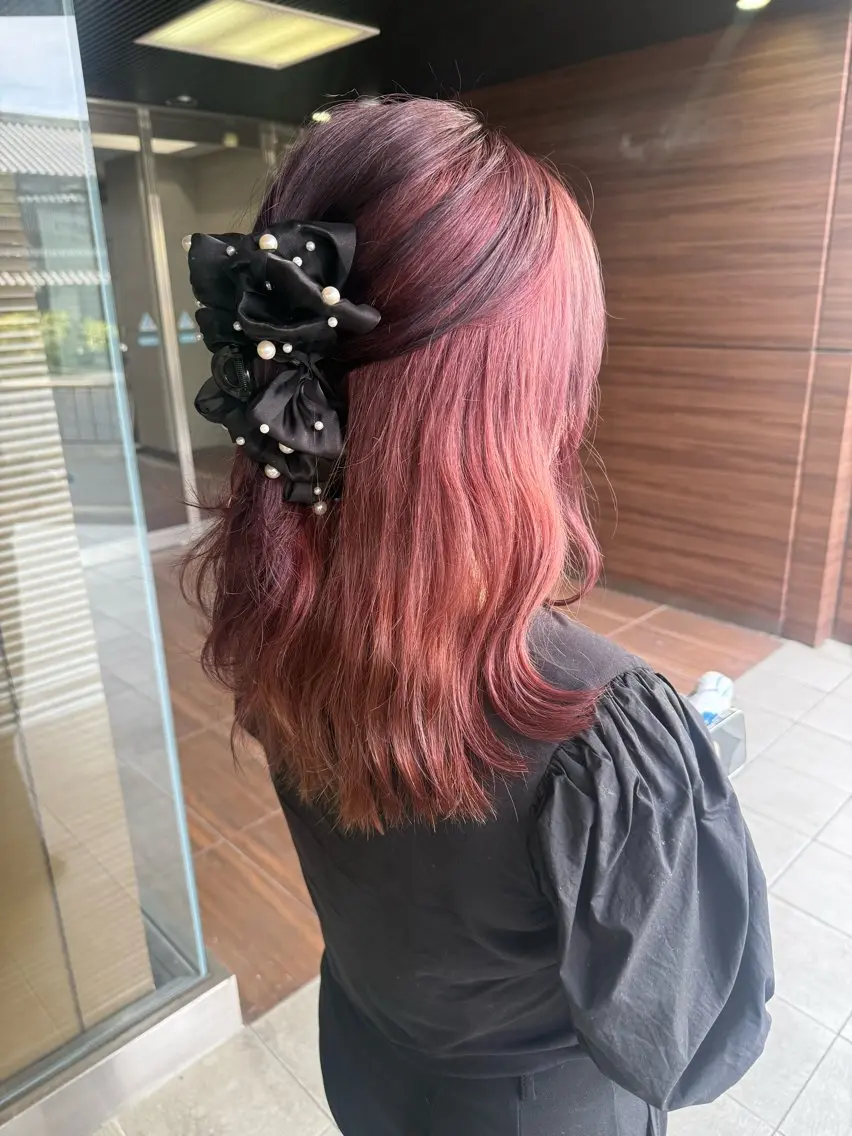 ロング ヘアカラー 🍎暖色🍊/ボブ/ ケアブリーチ/あいらのヘアスタイル