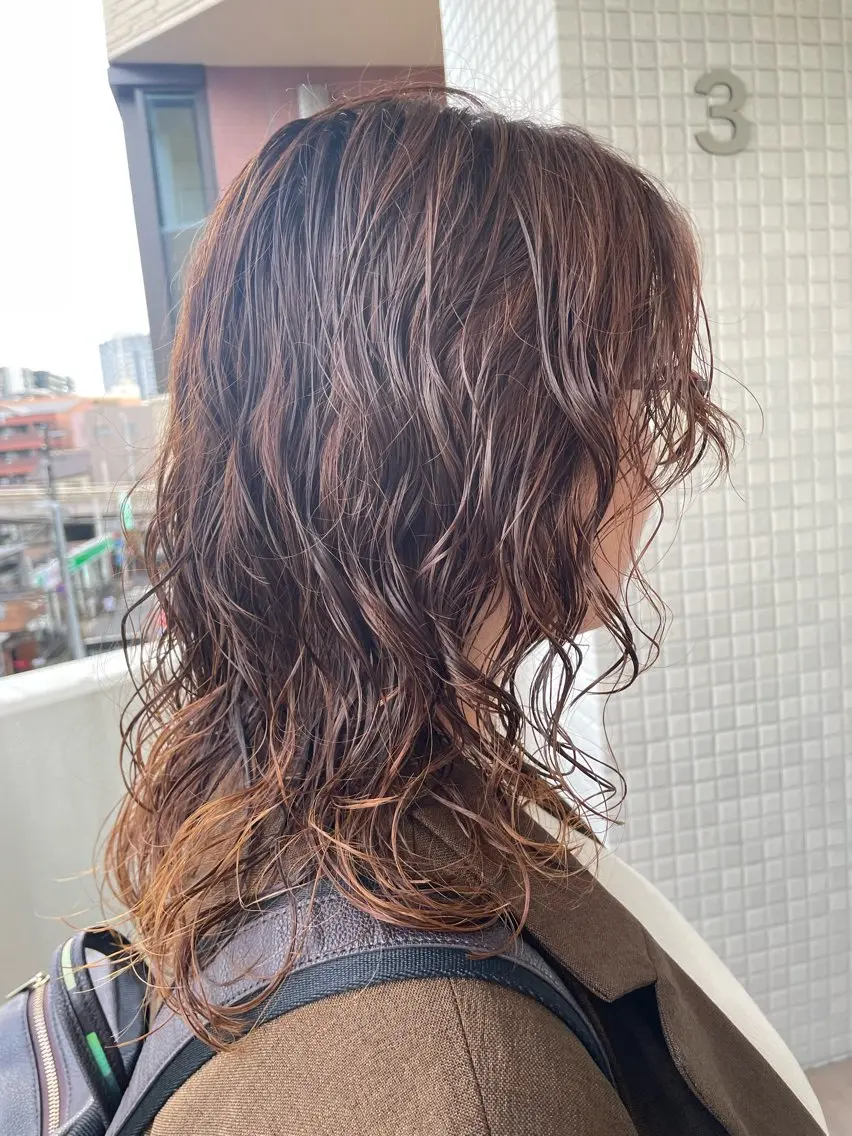 セミロング パーマ 🎀レイヤー/パーマ カラー/ai🎀のヘアスタイル
