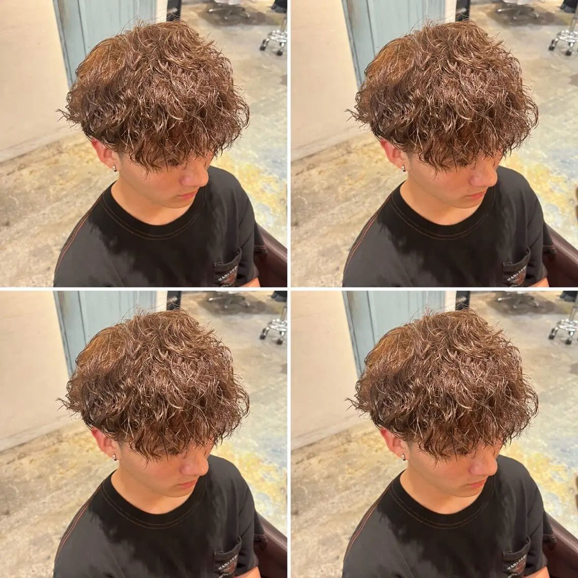 カラー パーマ メンズ カット ヘアカラー パーマ トリートメント ヘアセット メンズパーマ特化 店長望月謙二郎のヘアスタイル