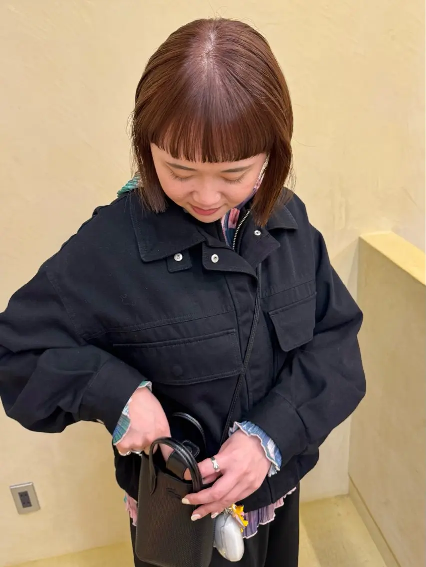 ミディアム ボブ 似合わせカット オン眉 杉浦 花衣のヘアスタイル