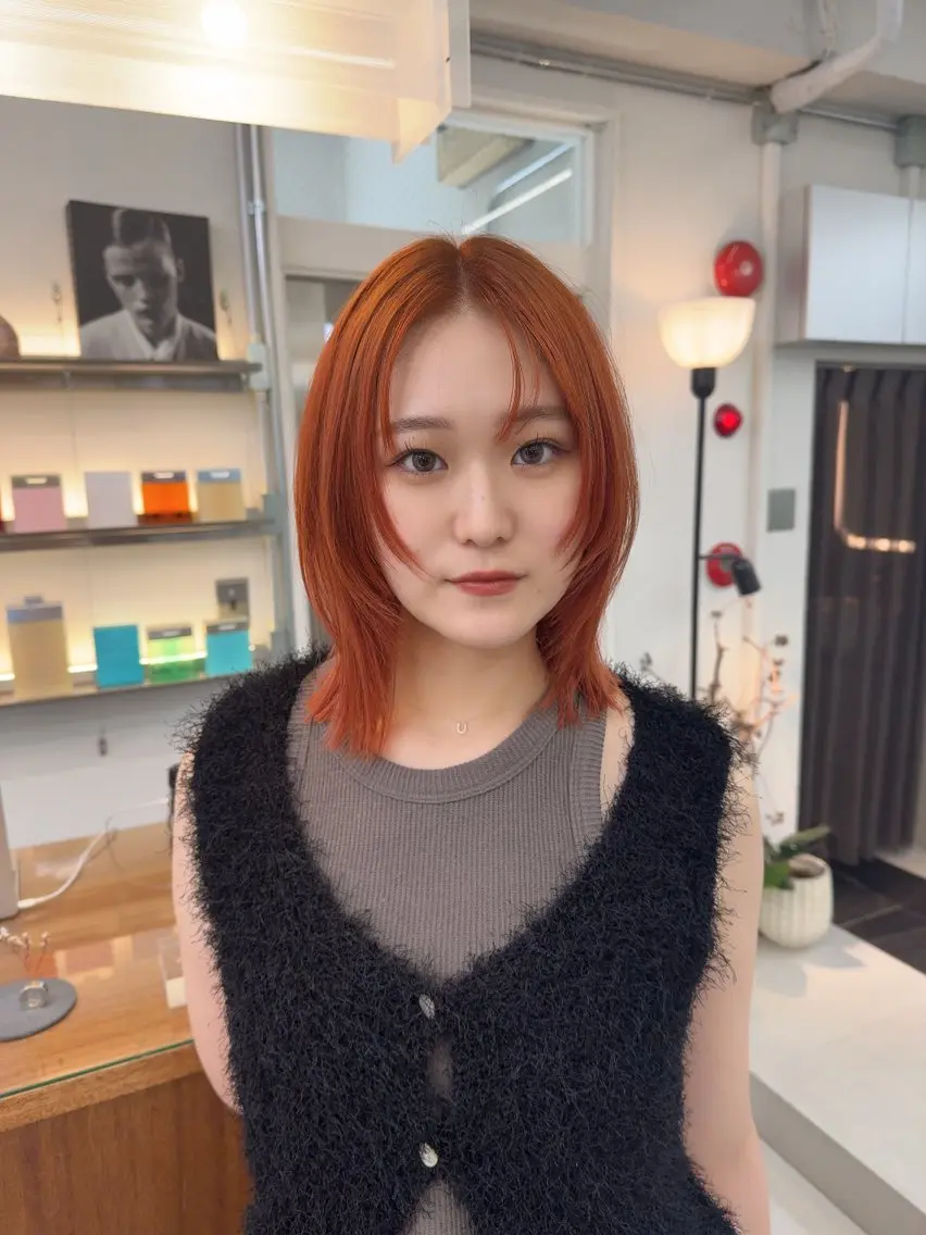 ミディアム カラー カット ヘアカラー トリートメント MIES amane(アマネ)のヘアスタイル