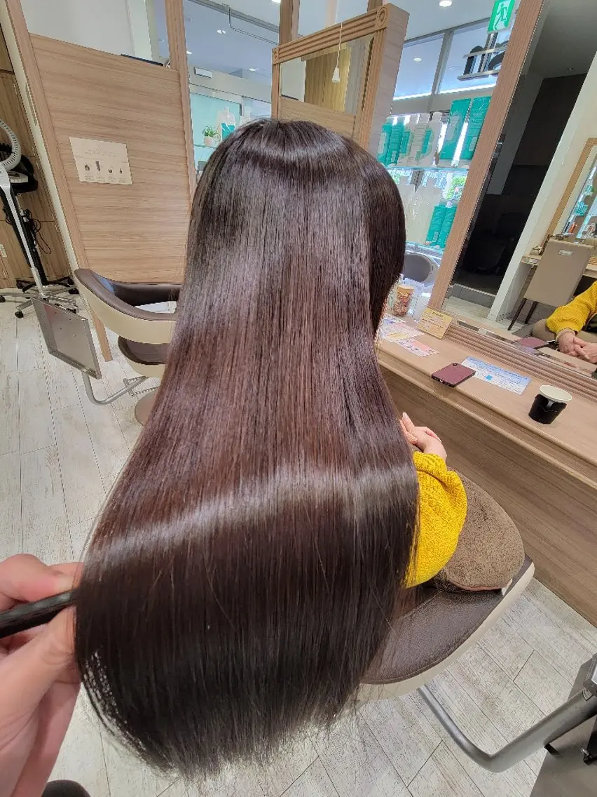 ロング 縮毛矯正 宮本 秀人のヘアスタイル