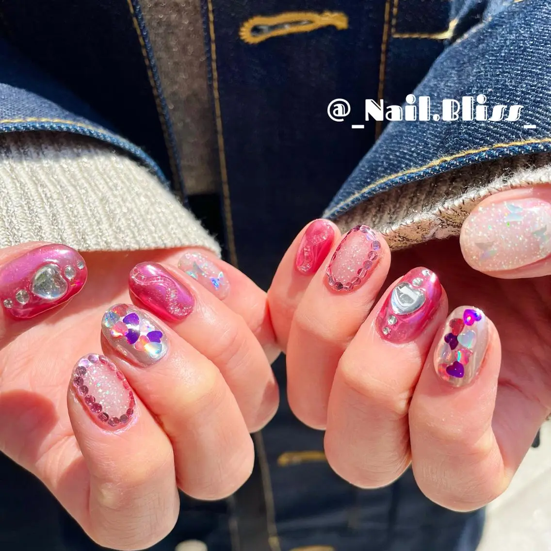 ネイル ピンク ハンドネイル NAIL BLISSのネイルデザイン