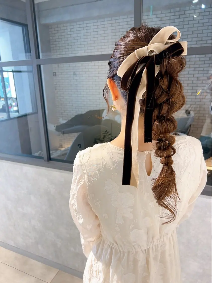 ヘアアレンジ 着物ヘア 卒業式のヘアスタイル 髪飾り ヘアセット 池田 みのりのヘアスタイル