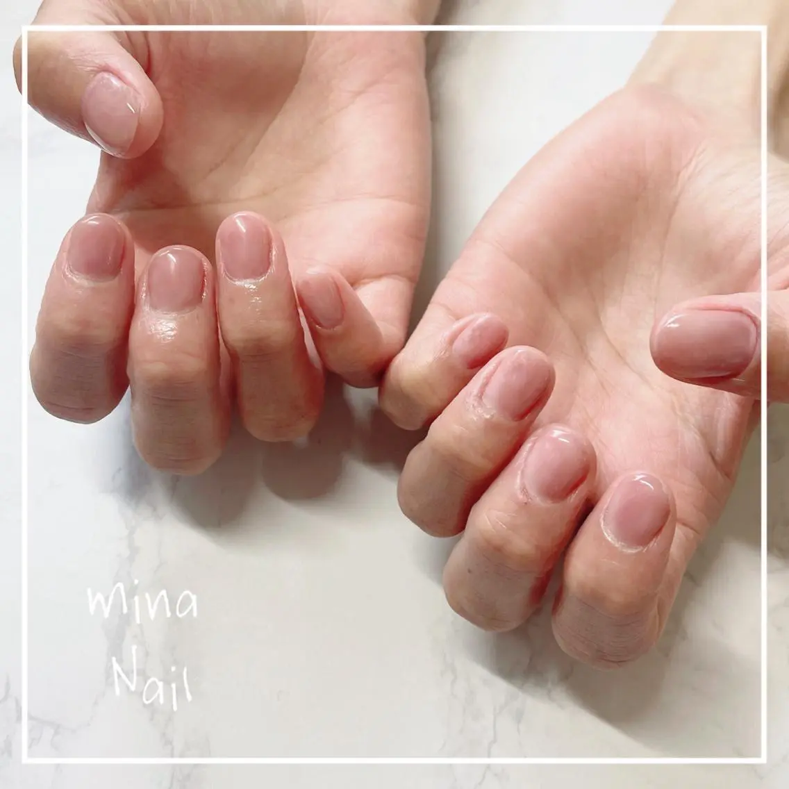 ネイル ワンカラーネイル ピンク ピンクベージュ mina Nailのネイルデザイン