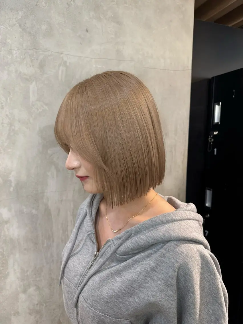【ケアブリーチ🌱】カット＋Wカラー＋韓国式水トリートメント/bob/layer/cut/color/breachの写真