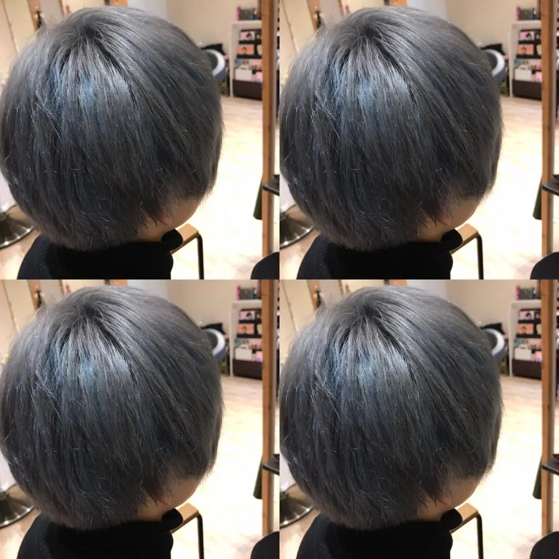 ショート カラー メンズ シルバー ヘアカラー 大久保 隆蔵のヘアスタイル