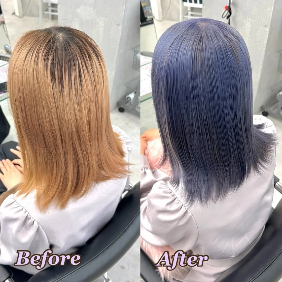 カラー ヘアカラー ヘアメ🎀ハイトーン 🩵エクステ🪄しほのヘアスタイル