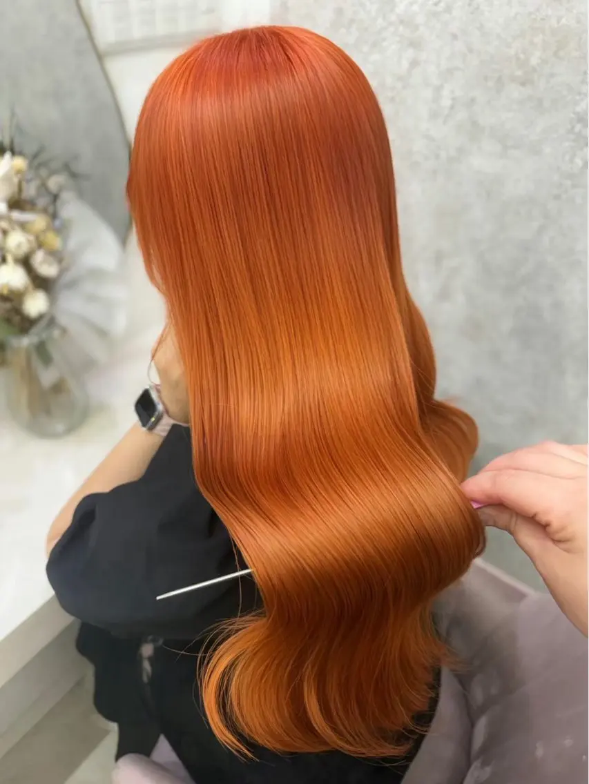 ❤️🔥5月限定❤️🔥⚡️🧡暖色カラー🧡⚡️ブリーチONカラー➕1step保湿トリートメント🫧の写真