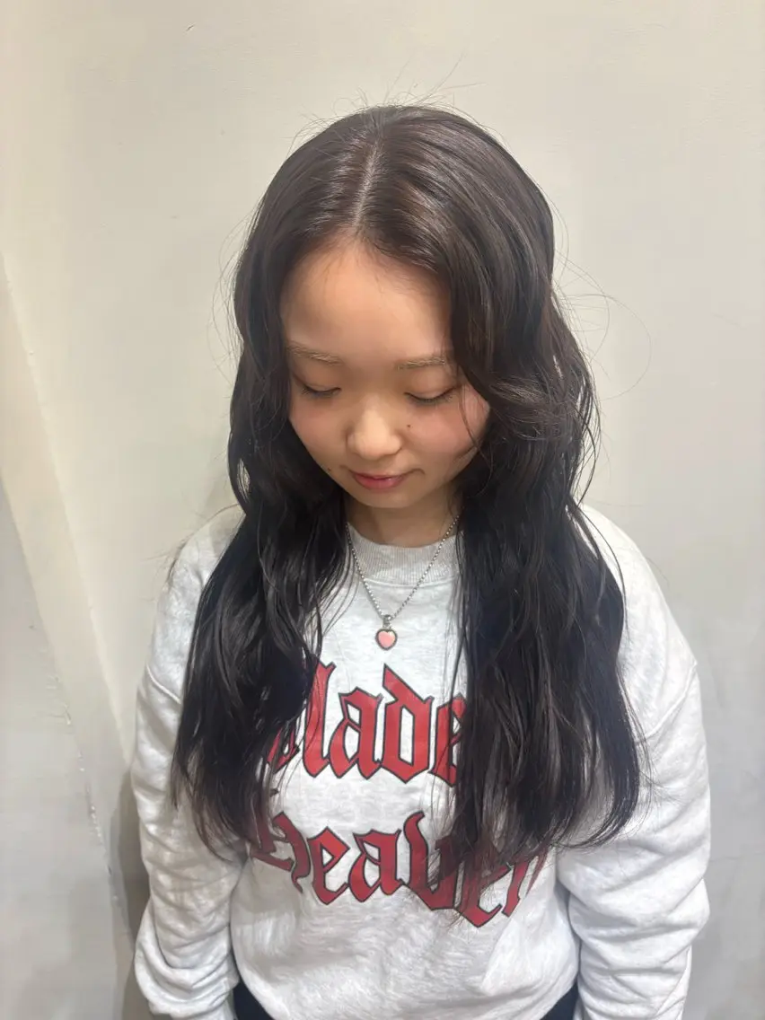 ロング カラー ブラウンカラー 似合わせカット ヘアカラー CIECA . COCOROのヘアスタイル