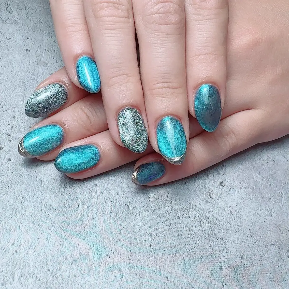 ネイル アートネイル ハート マグネットネイル 持ち込み ニュアンスネイル ハンドネイル Nailsalon Mimiy..♡のネイルデザイン