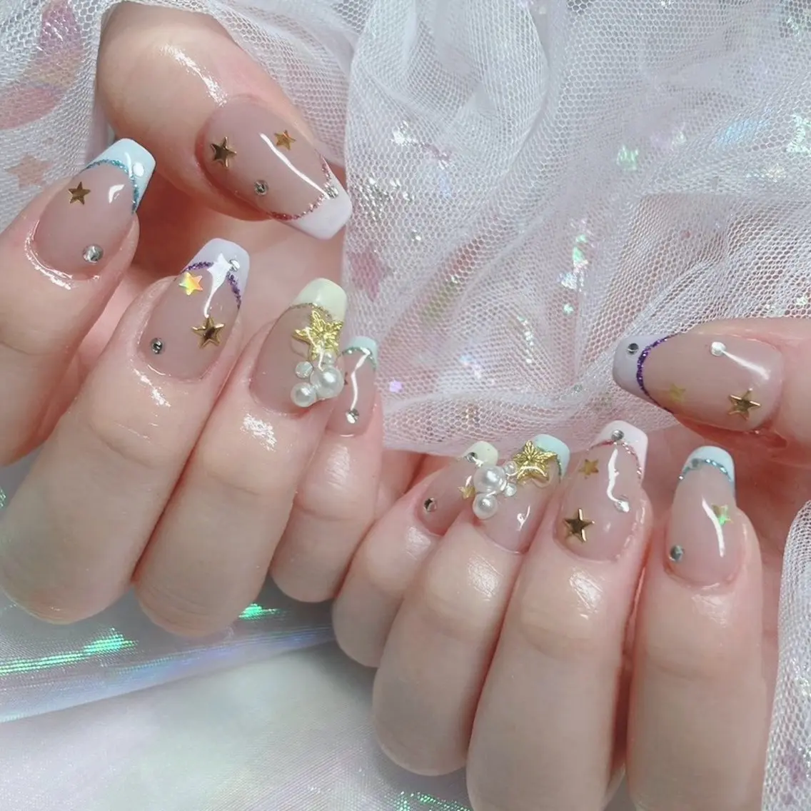 ネイル フレンチネイル 持ち込み シンプルネイル ハンドネイル Nail lieNのネイルデザイン