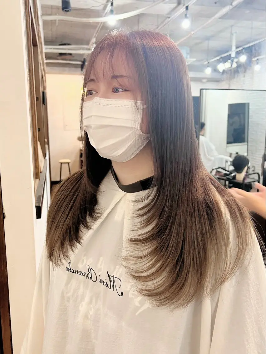 ロング カラー ❤️Mimi/non ワンカラー❤️のヘアスタイル