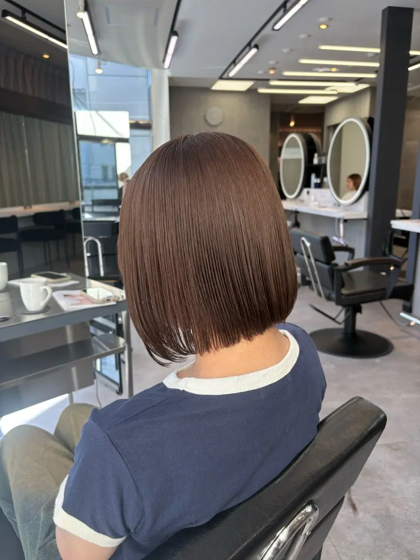 カラー ヘアカラー トリートメント 上品☆韓国レイヤー 🤍ゆうが🤍のヘアスタイル