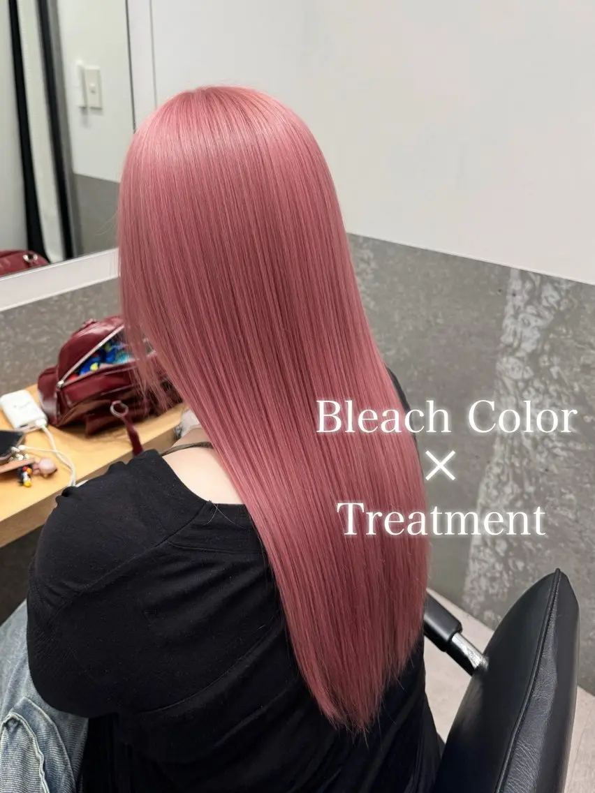 ロング カラー ブリーチ ハイトーンカラー カット ヘアカラー トリートメント 艶髪ハイトーン💎 Rukumoのヘアスタイル