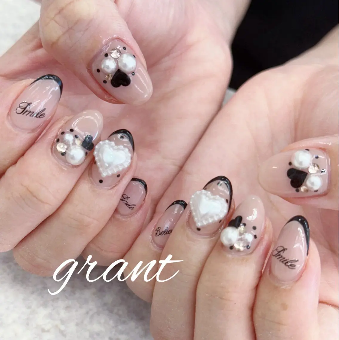 ネイル フレンチネイル ハンドネイル nailsalon grantのネイルデザイン