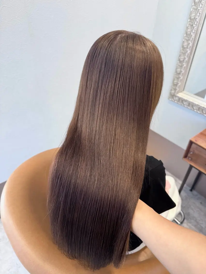 ロング カラー ベージュカラー ミント ミントベージュ 透明感カットカラー 🤍erinaのヘアスタイル