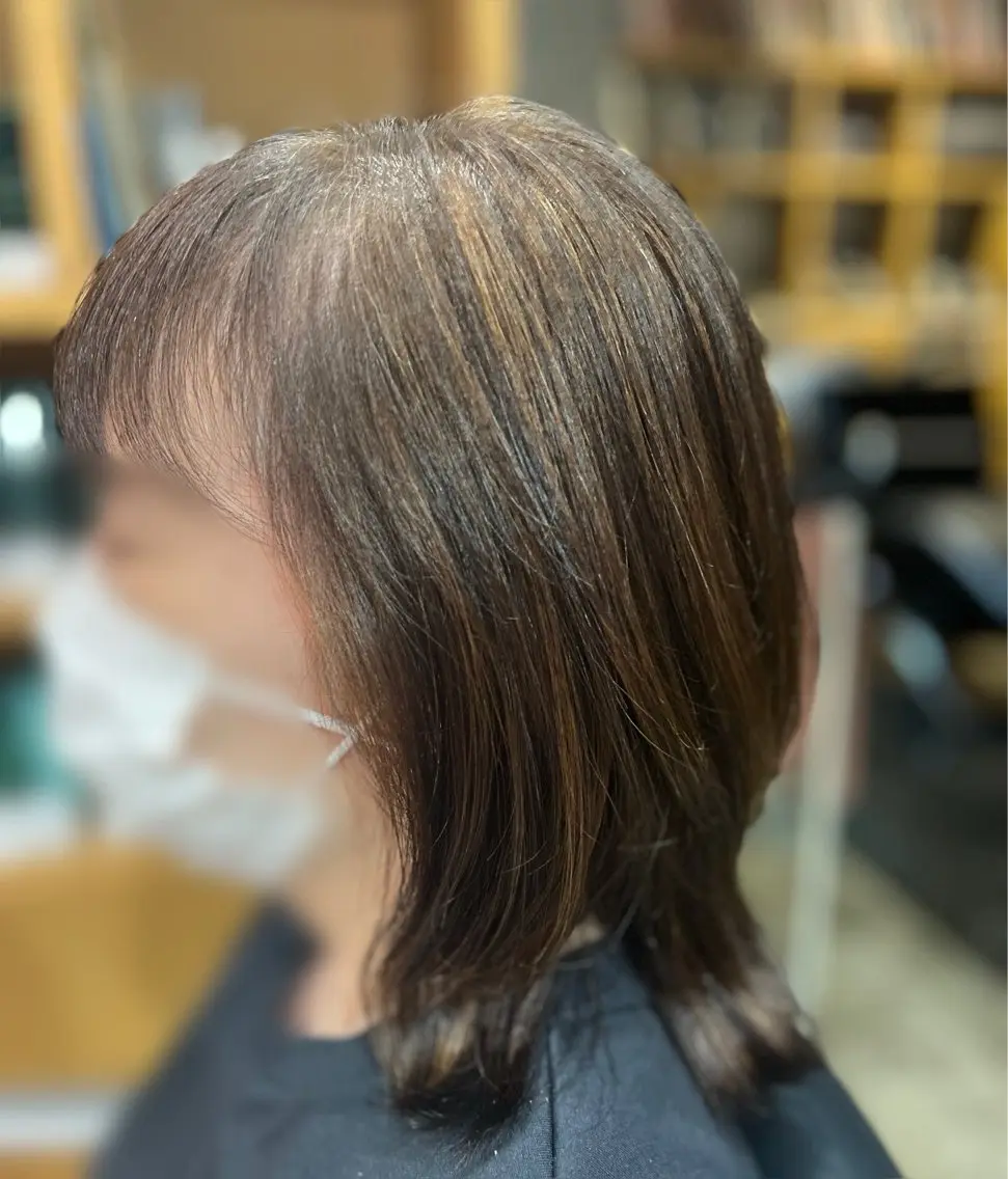 セミロング カラー ヘアアレンジ 渡部 彩花のヘアスタイル