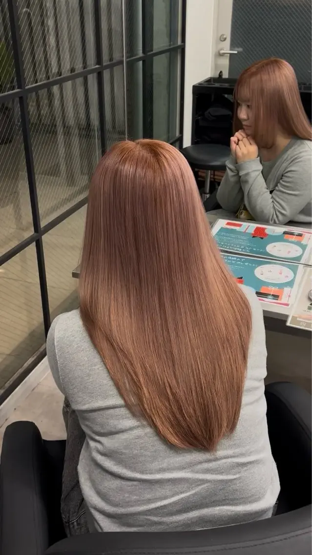 セミロング ヘアカラー 💖髪質改善カラー/ エクステ💖かりんのマツエク・マツパデザイン