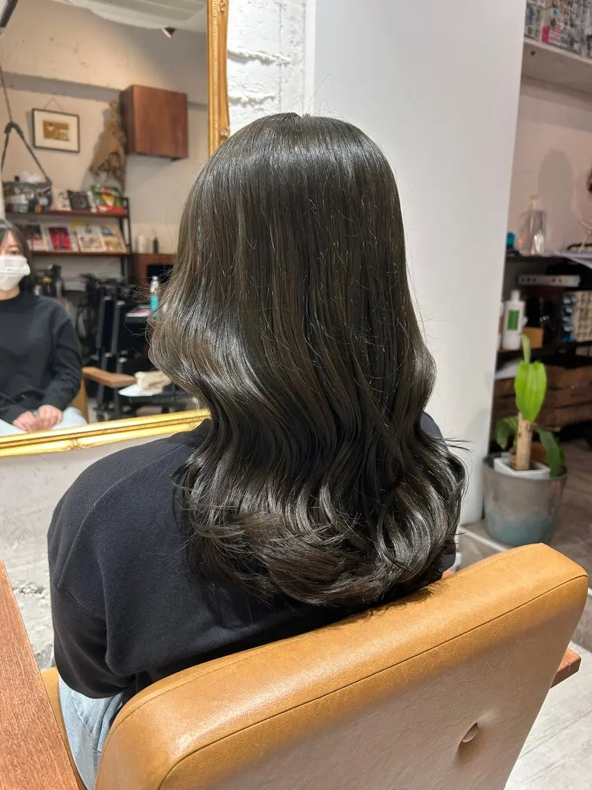 ミディアム カラー ヘアカラー トリートメント re view 日和のヘアスタイル