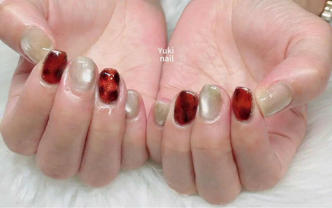 ネイル マグネットネイル yukinail 自宅ネイルサロンのネイルデザイン