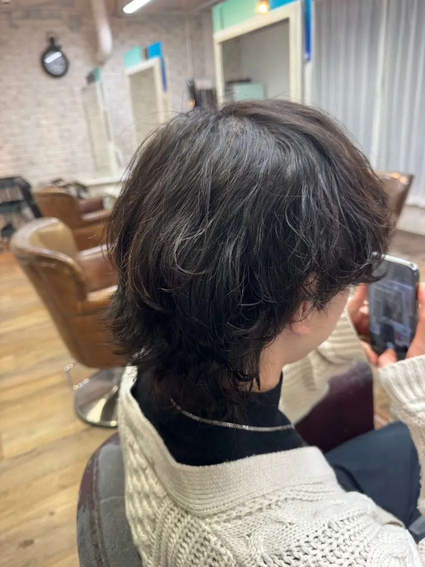 ショート パーマ メンズ カット パーマ メンズ特化 ⚡️ひりゅう⚡️のヘアスタイル