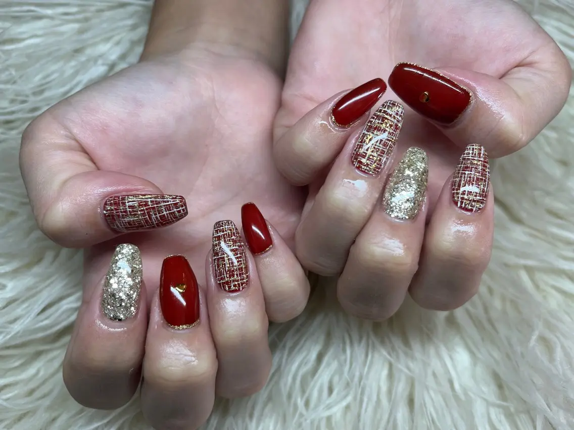 ネイル ツイードネイル Nail salon LuaRのネイルデザイン