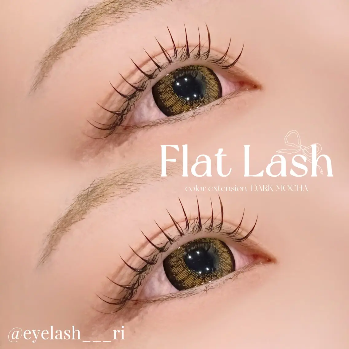 マツエク・マツパ Cカール フラットラッシュ ナチュラル マツエク eyelash Lily Rinaのマツエク・マツパデザイン