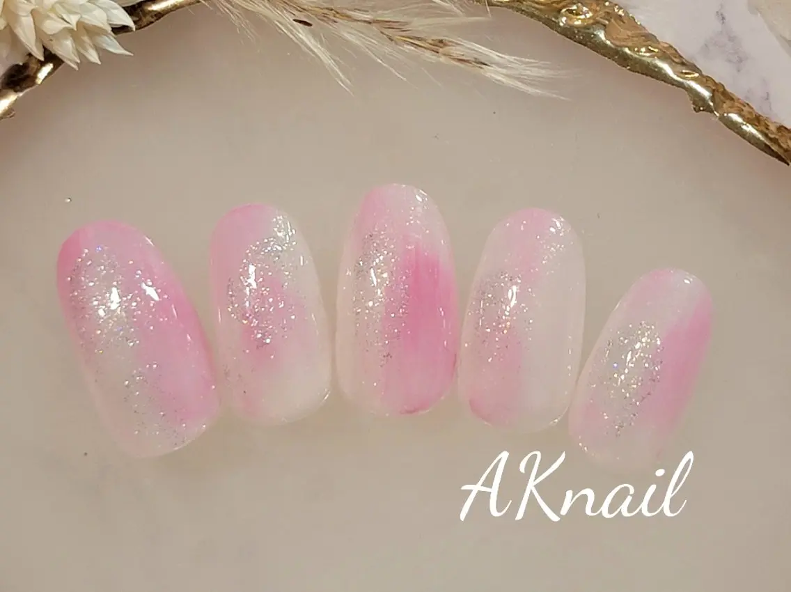 ネイル シンプルネイル ネイル&巻き爪サロン AKnailのネイルデザイン