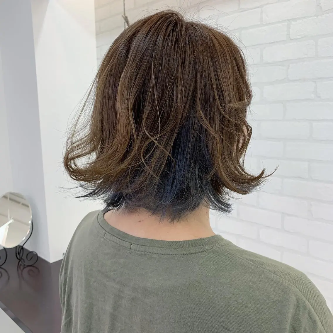 ミディアム カット ヘアカラー トリートメント 北田 瑠人のヘアスタイル