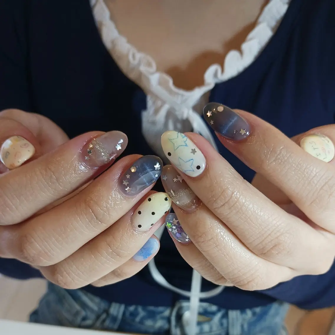 ネイル マグネットネイル 持ち込み 春ネイル ハンドネイル owlnail /持込みデザイン専門のネイルデザイン
